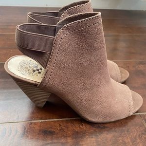 Vince Camuto Leather Peep Toe Heel